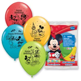 12 inch MICKEY HAPPY BIRTHDAY (6 PK)