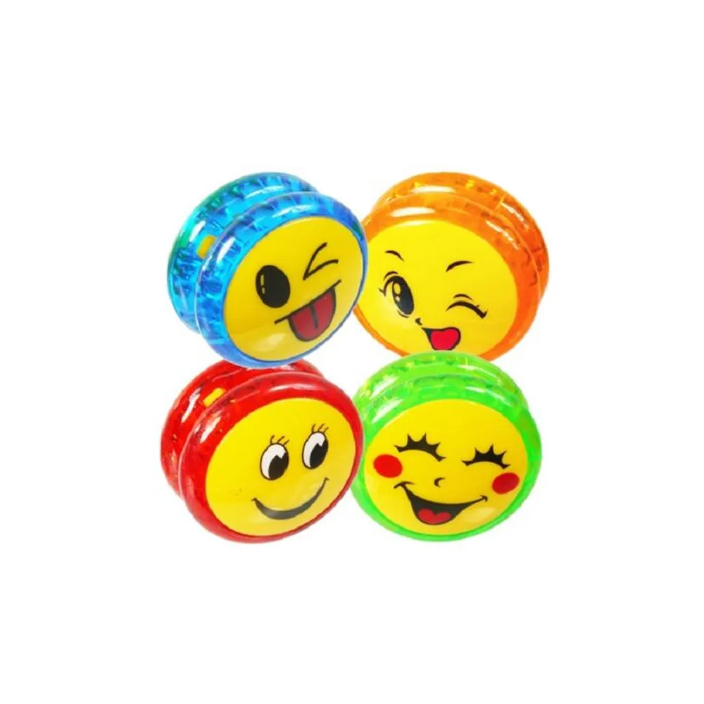 12 X Emoji YoYo Emoticon Light Up Party Favor Classic Toy Children Game Kid Gift