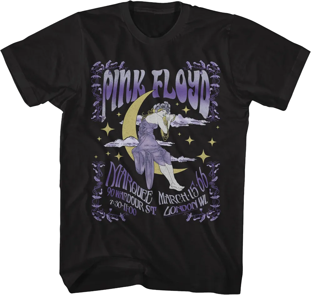 1966 Moon Poster Pink Floyd T-Shirt