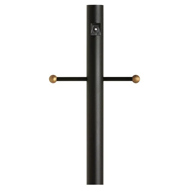 3" x 84" Aluminum Outdoor Lamp Post with Ladder Rest and Photo Cell