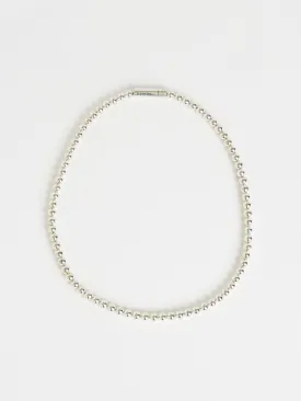 51g Beads Necklace in Slick Polished 925 Sterling Silver