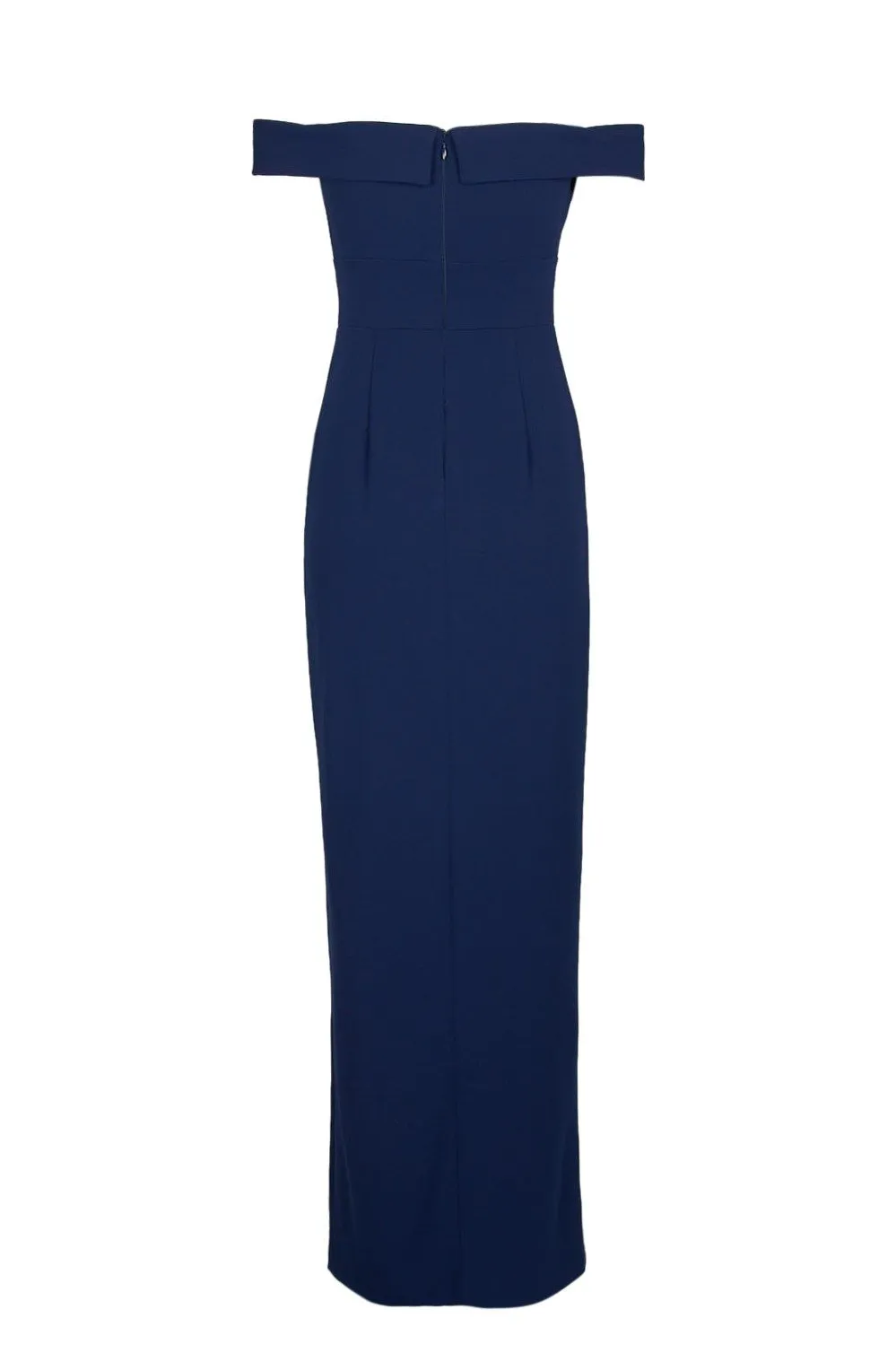 Aidan Mattox - MN1E202585 Off-Shoulder Scuba Crepe Long Sheath Dress