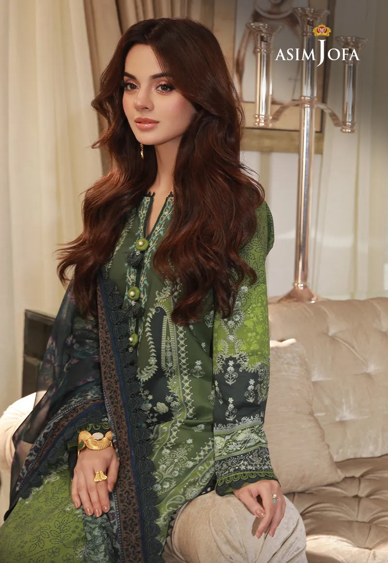 AJAS-14 DESIGNERS STITCHED PRINTED CAMBRIC 3 PCS