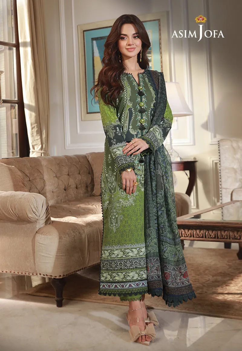 AJAS-14 DESIGNERS STITCHED PRINTED CAMBRIC 3 PCS