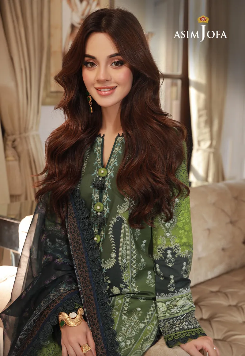 AJAS-14 DESIGNERS STITCHED PRINTED CAMBRIC 3 PCS