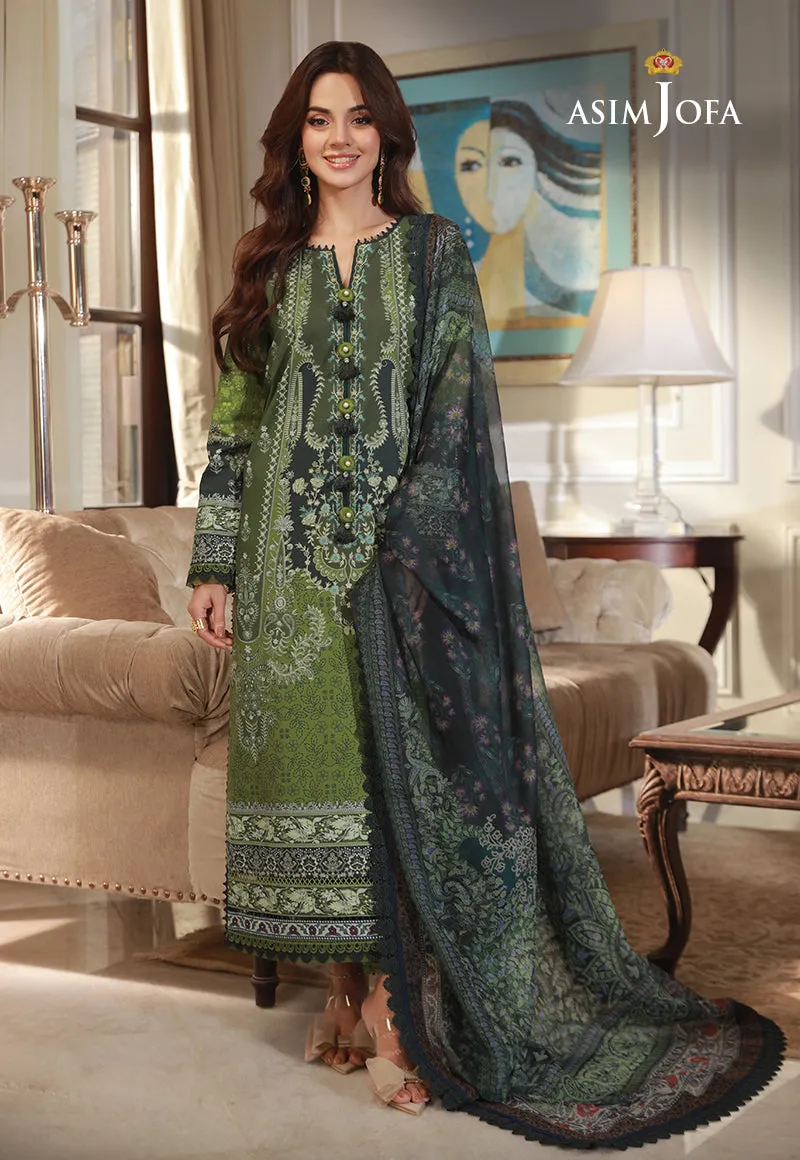 AJAS-14 DESIGNERS STITCHED PRINTED CAMBRIC 3 PCS