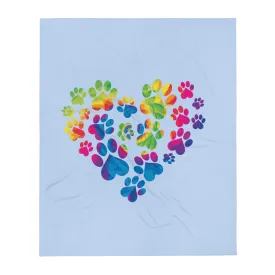 Anniversary Paw Print Love Blanket