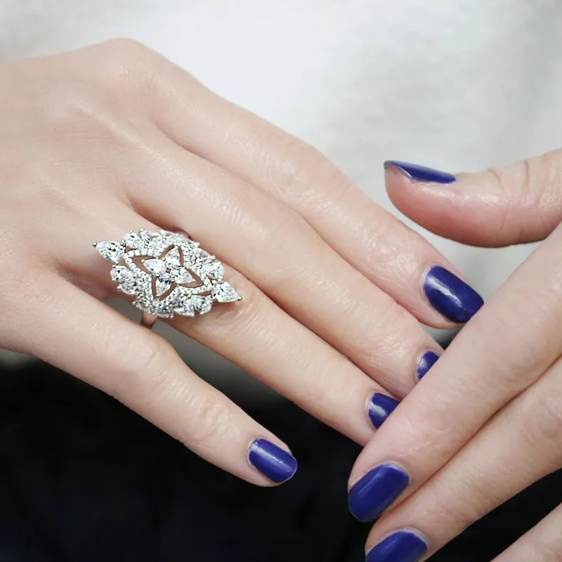Antoinette Ring White Gold Plated
