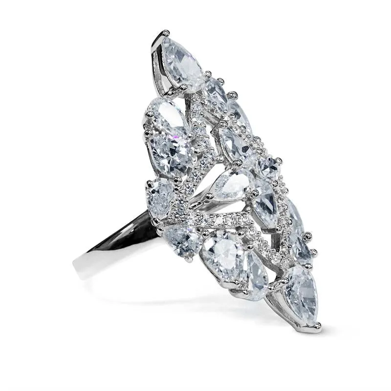 Antoinette Ring White Gold Plated