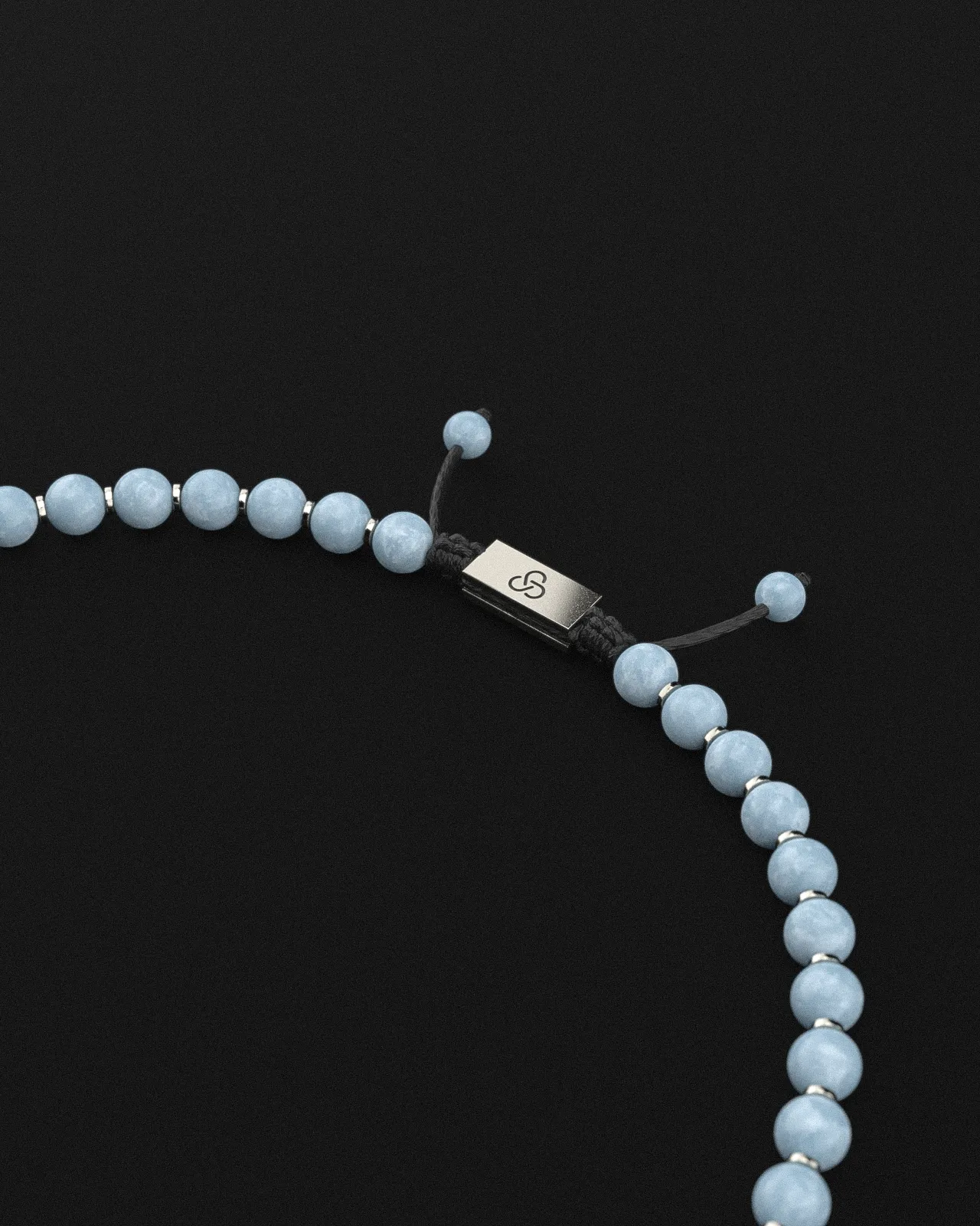 Aquamarine Jade Necklace 8mm | Prayer