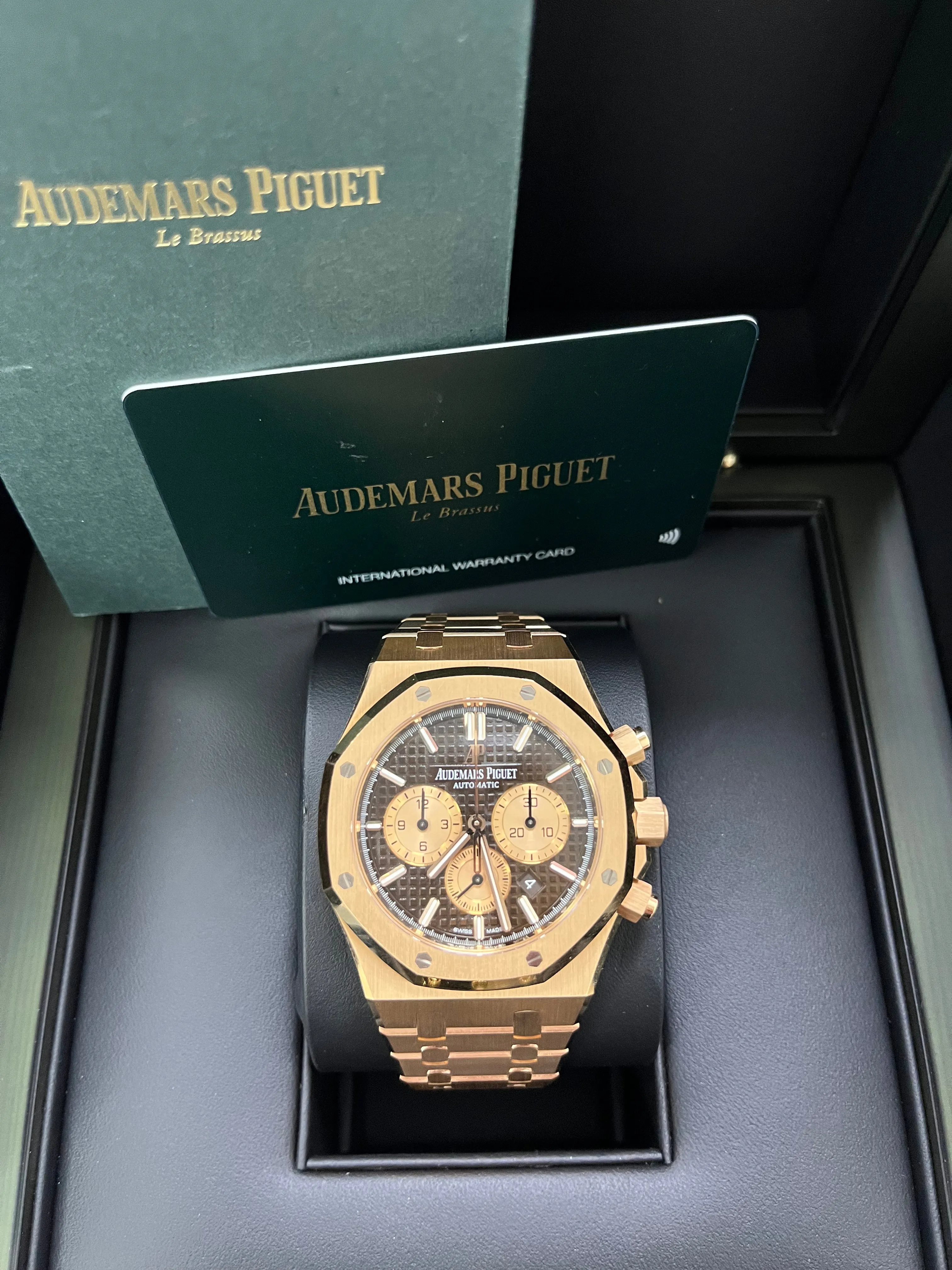 Audemars Piguet Royal Oak Selfwinding Chronograph | Ref#26331OR.OO.D821CR.01 | Rose Gold with Chocolate Dial & Rose Gold Sub-Dials