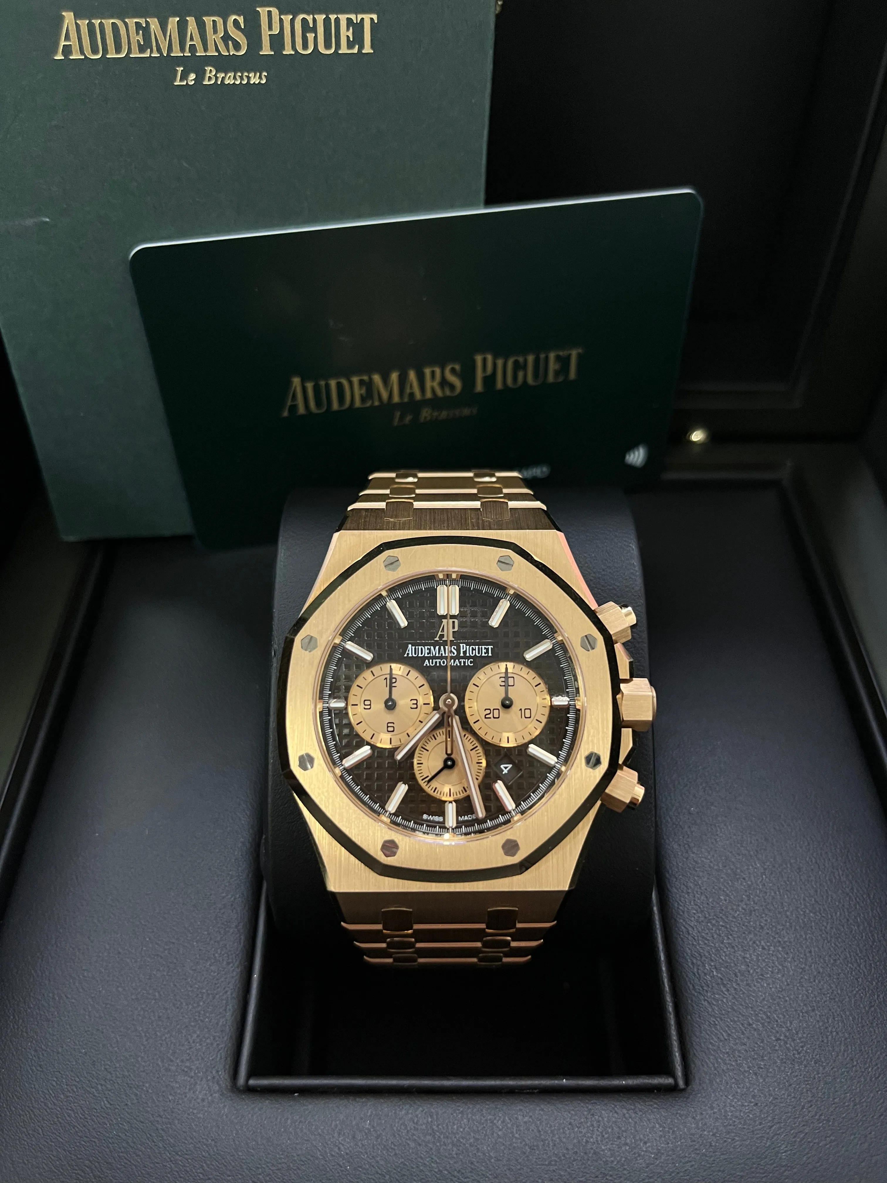 Audemars Piguet Royal Oak Selfwinding Chronograph | Ref#26331OR.OO.D821CR.01 | Rose Gold with Chocolate Dial & Rose Gold Sub-Dials