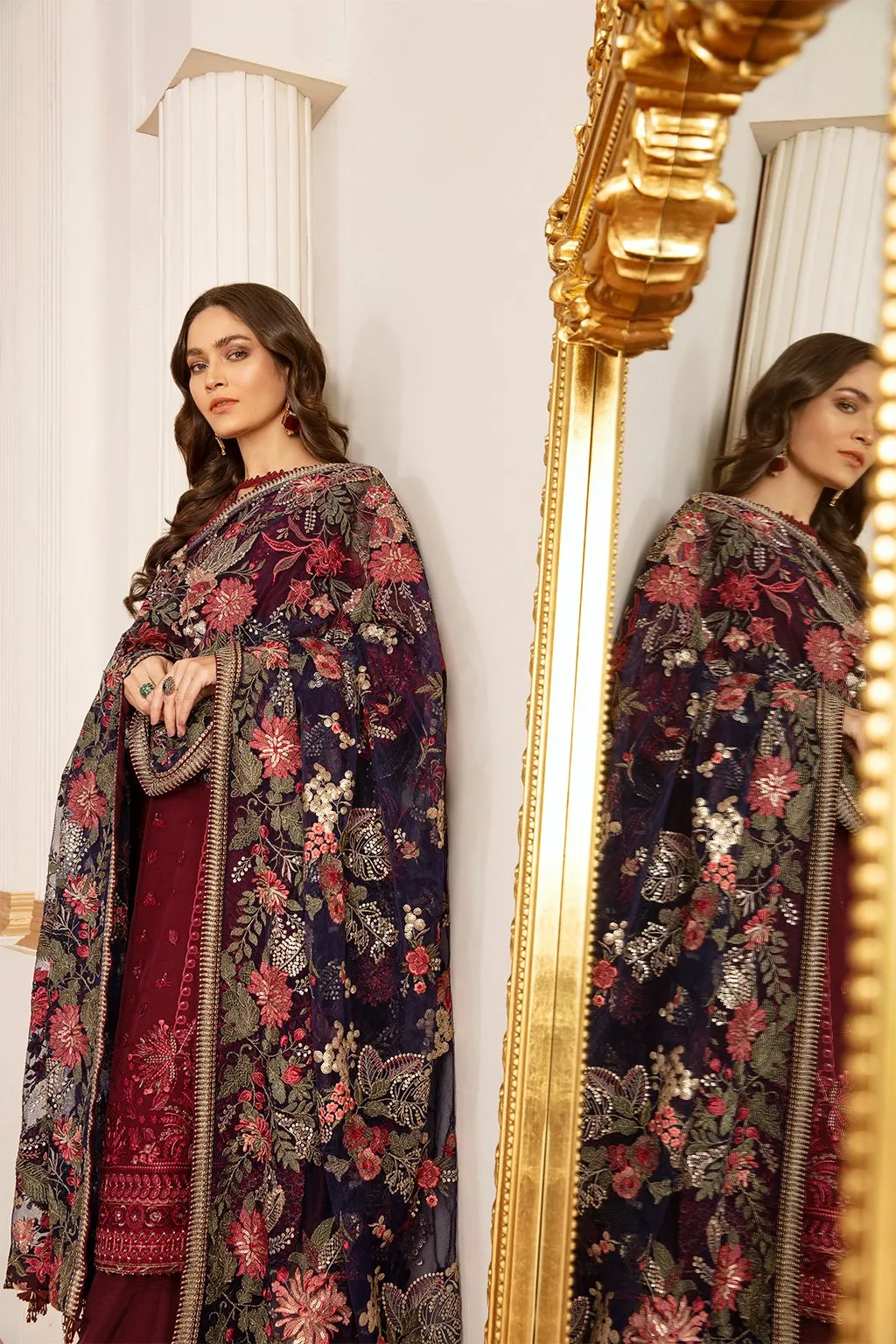 Baroque Chantelle Embroidered Chiffon Collection Vol-7 2020 – 06 - Fire Stone