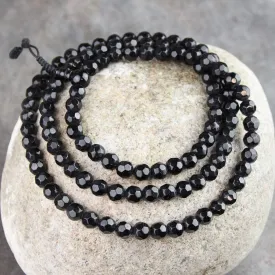 Beautiful Faceted Onyx Mala Necklace