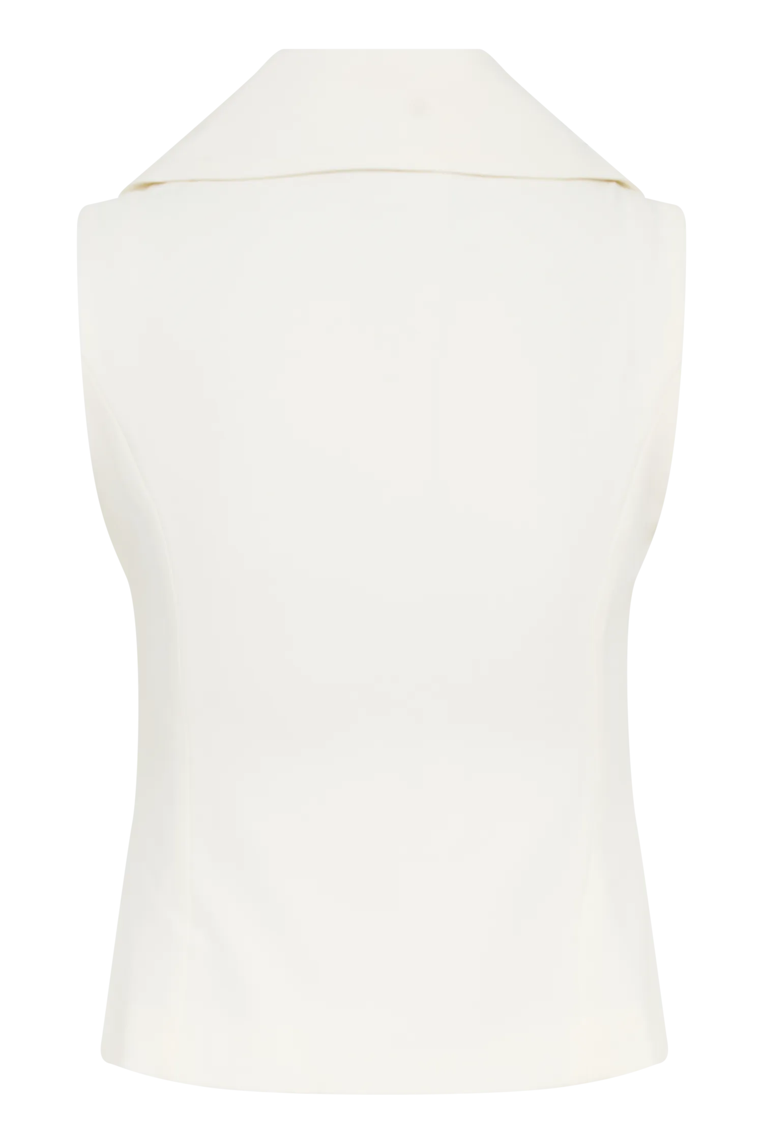 Berkley Suiting Waistcoat With Cowl - Ivory