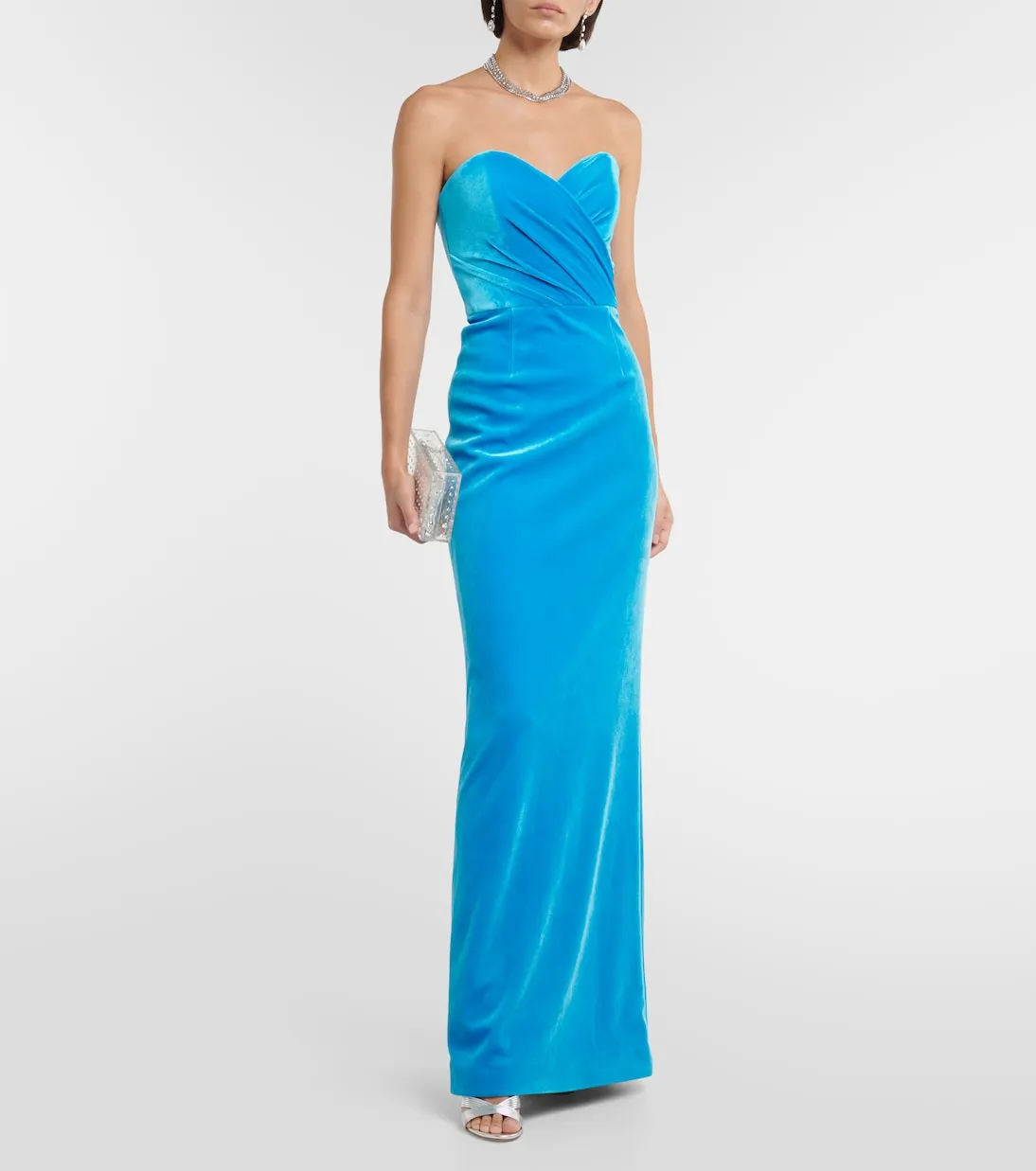 Bernadette Rebecca Vallance velvet dress, blue