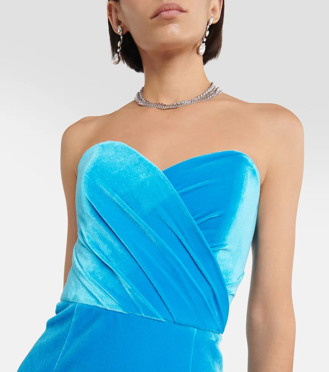 Bernadette Rebecca Vallance velvet dress, blue