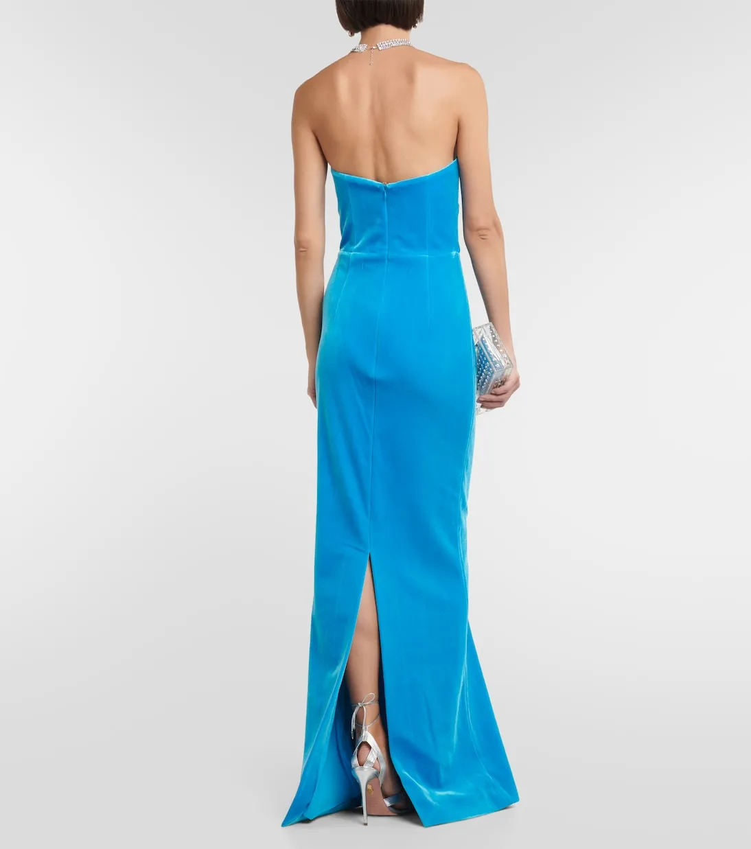 Bernadette Rebecca Vallance velvet dress, blue