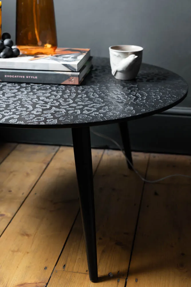 Black Leopard Love Coffee Table