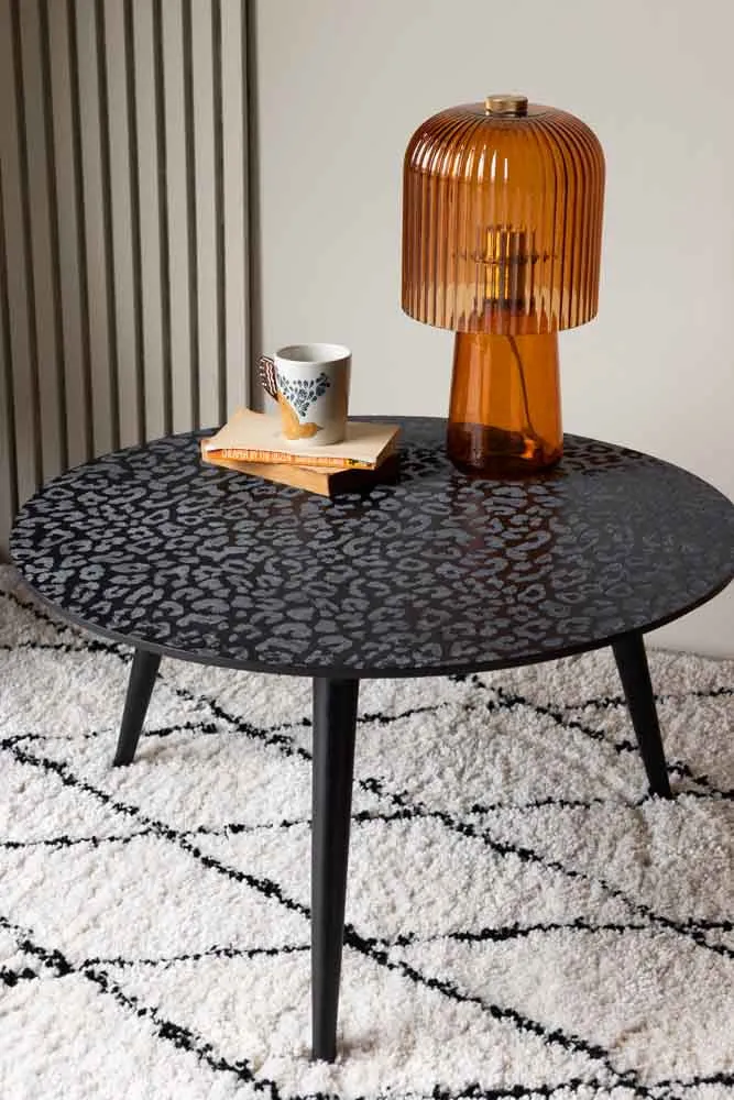Black Leopard Love Coffee Table