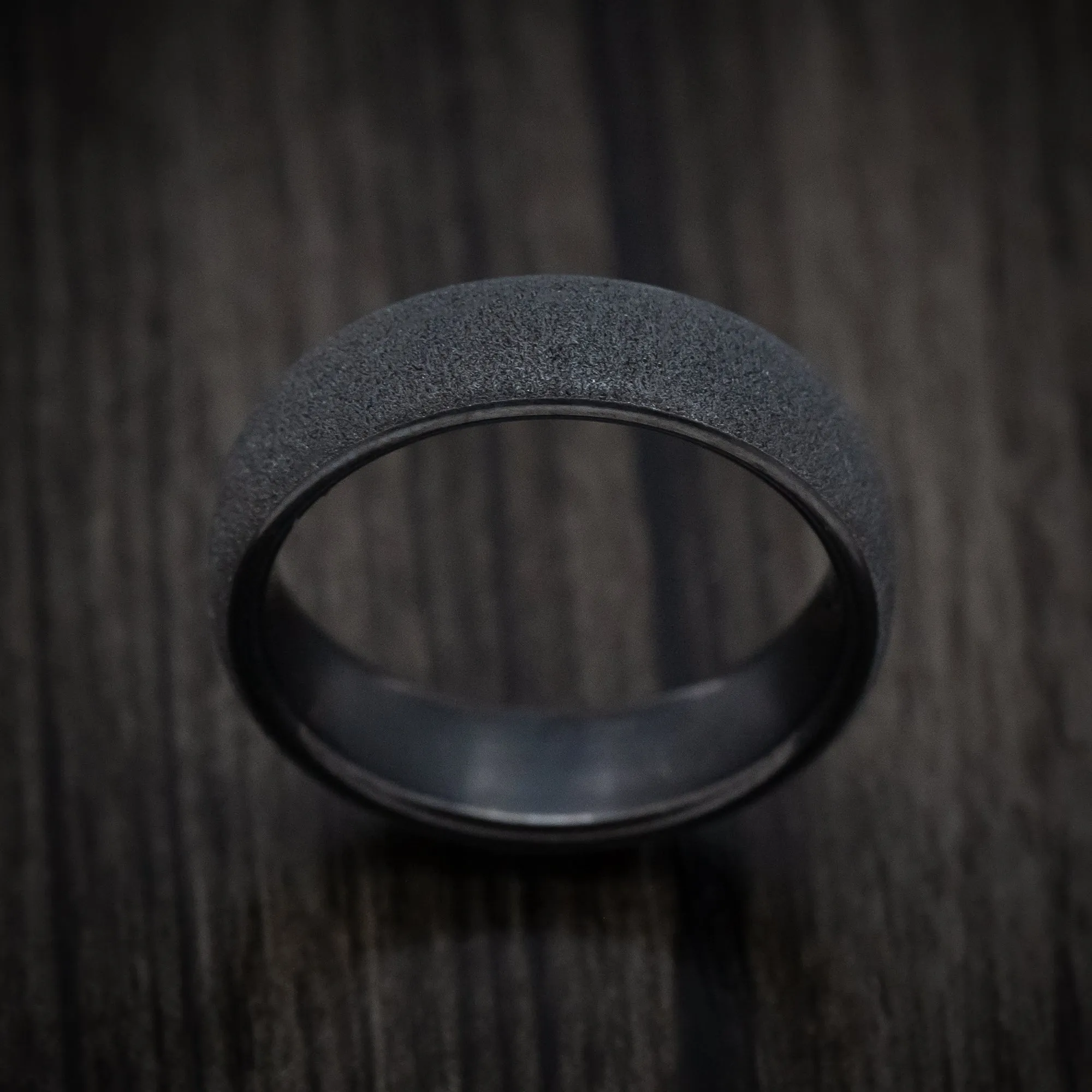 Black Titanium Concrete Finish Mens Band