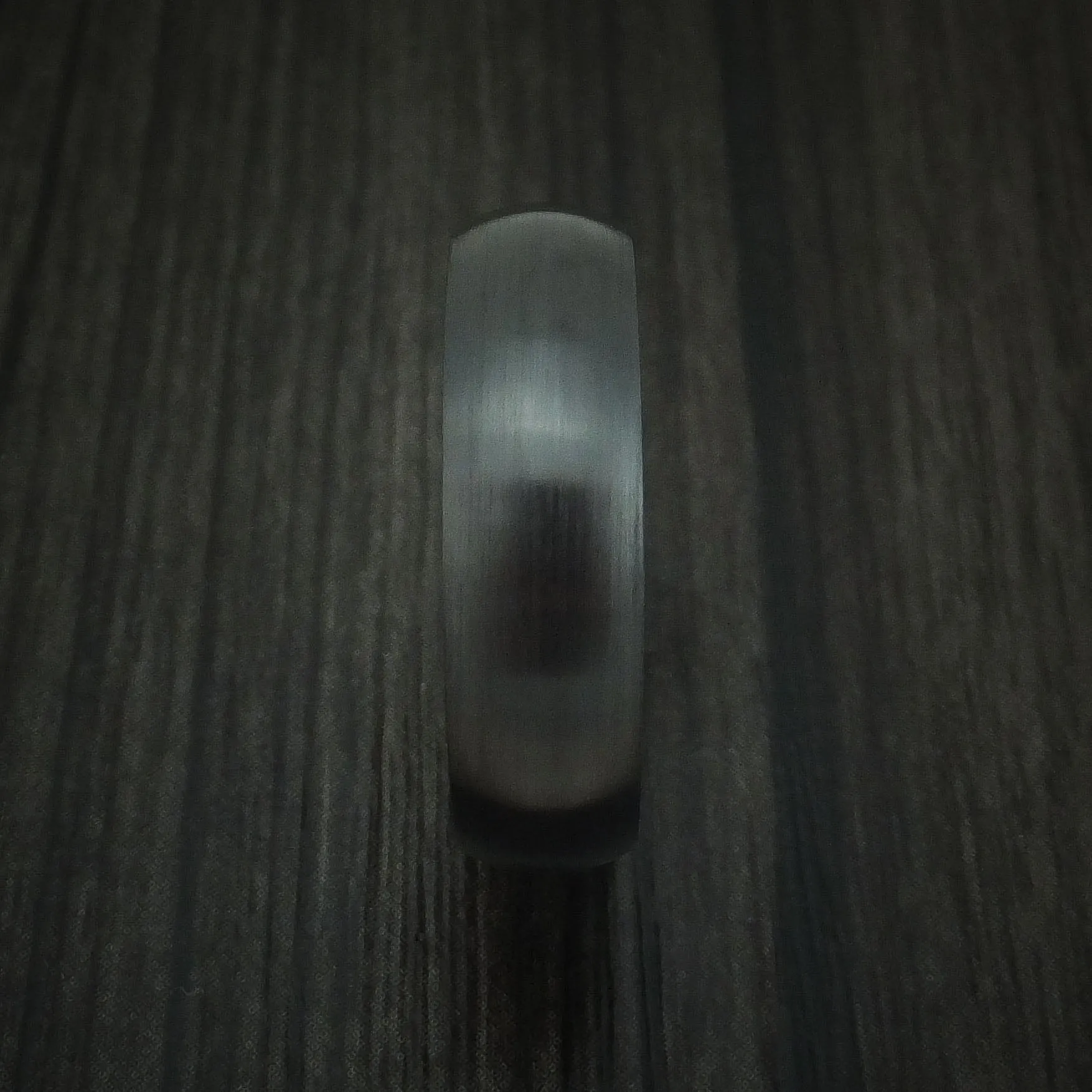 Black Zirconium and Indigo Wood Hard Wood Sleeve Men's Ring Custom Made