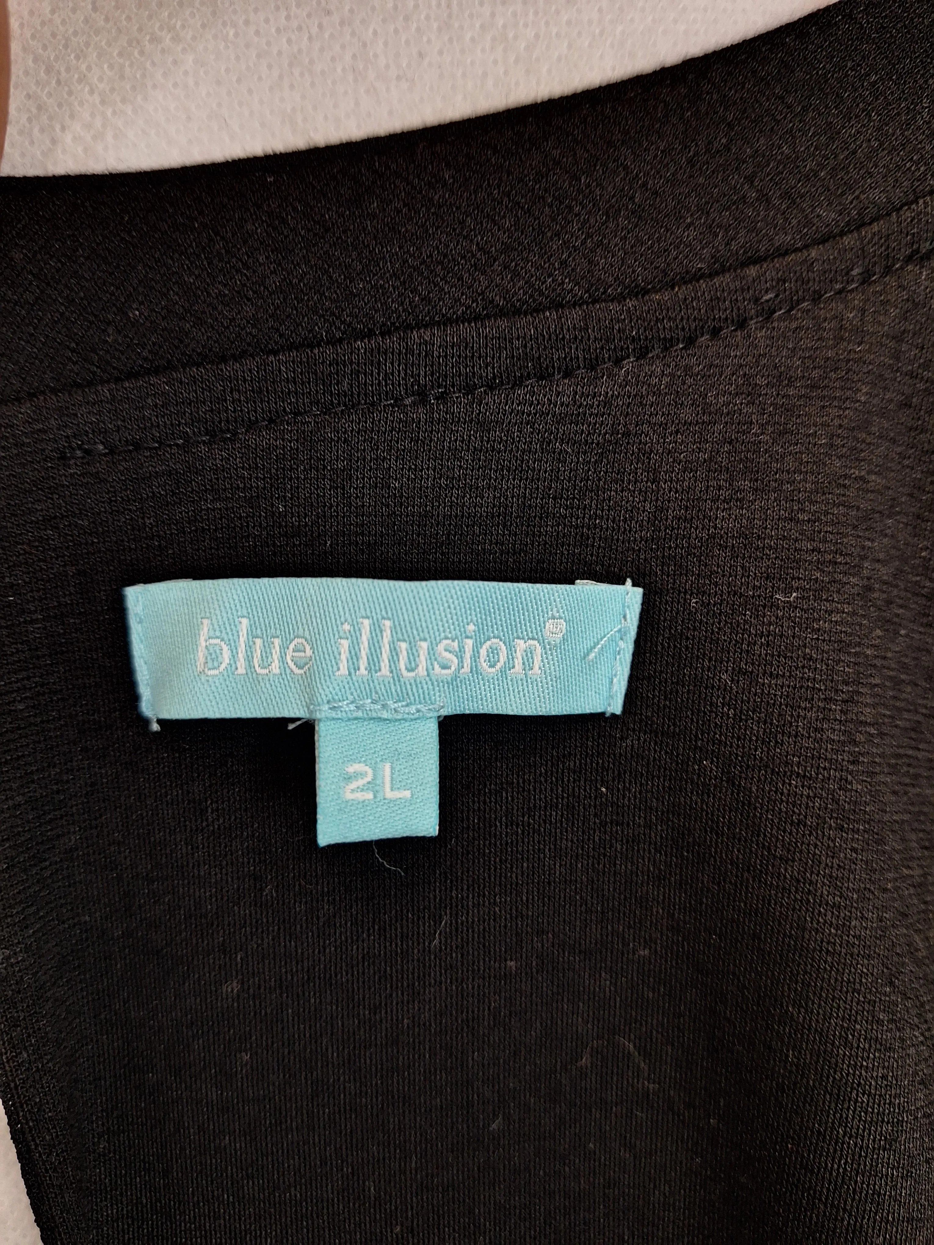 Blue Illusion Evening Long Sleeve Midi Dress Size XXL