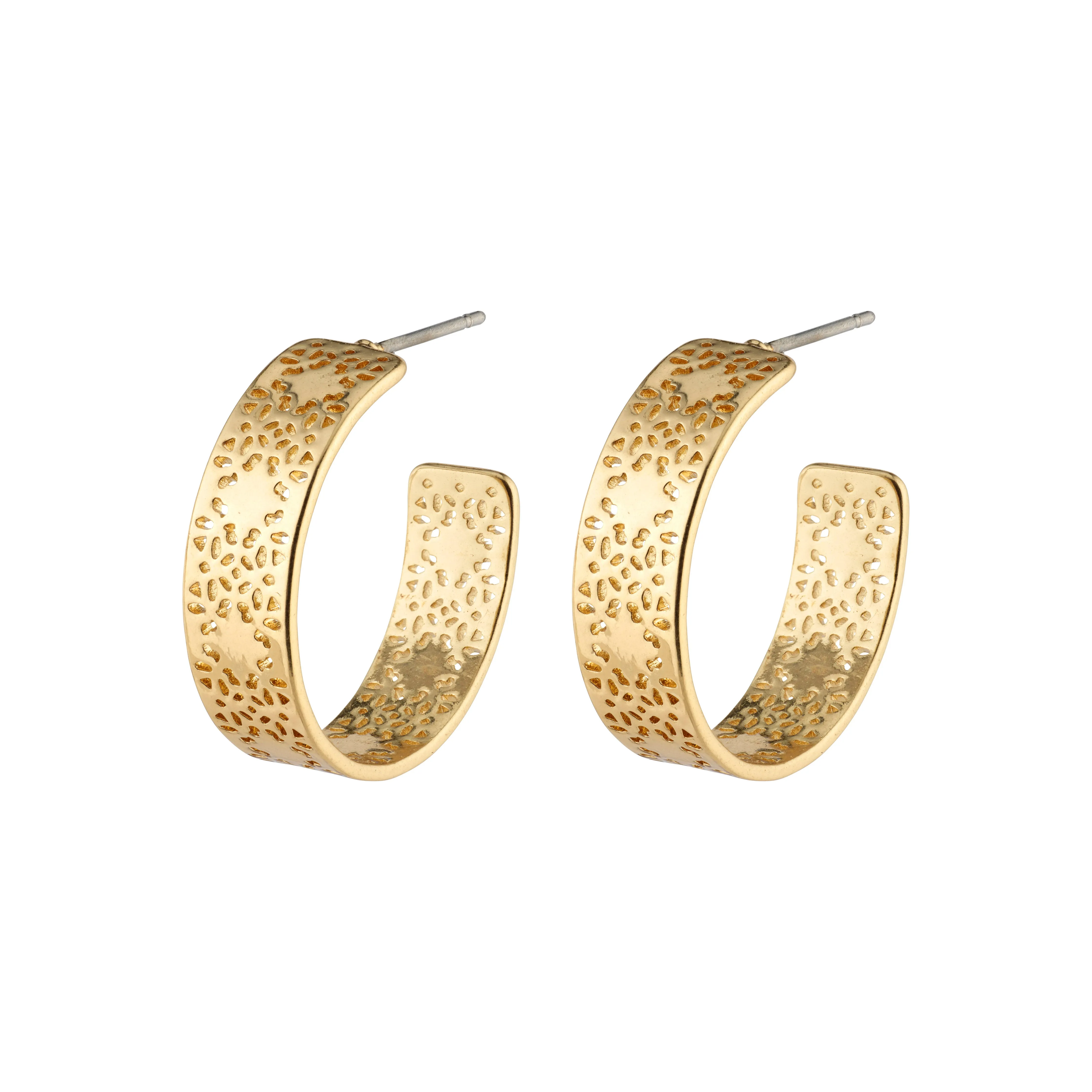 CAROL medium hoop earrings gold-plated