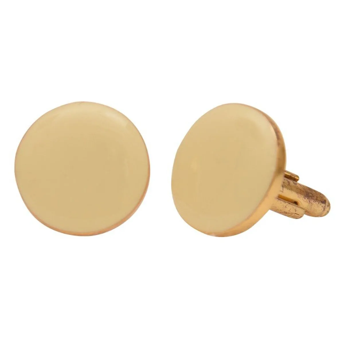 Chokore Beige color Round shape Cufflinks
