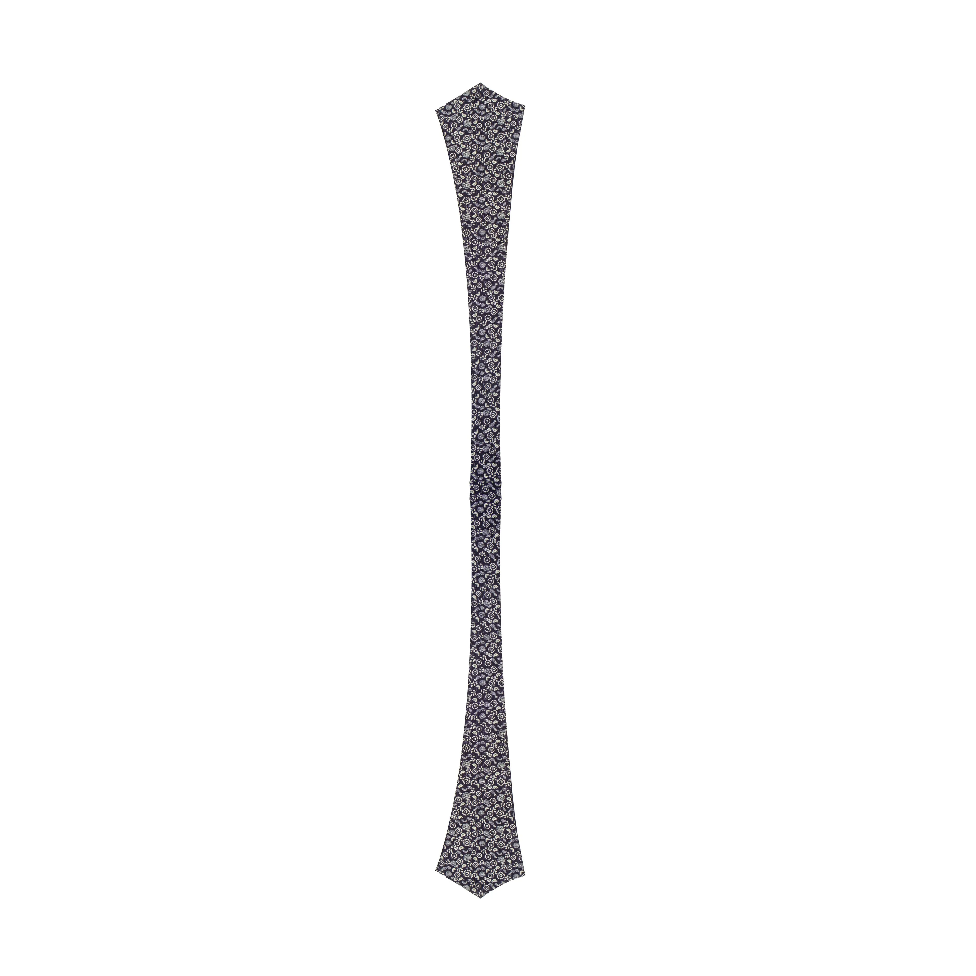 Chokore Black & White Bird print Silk Cravat