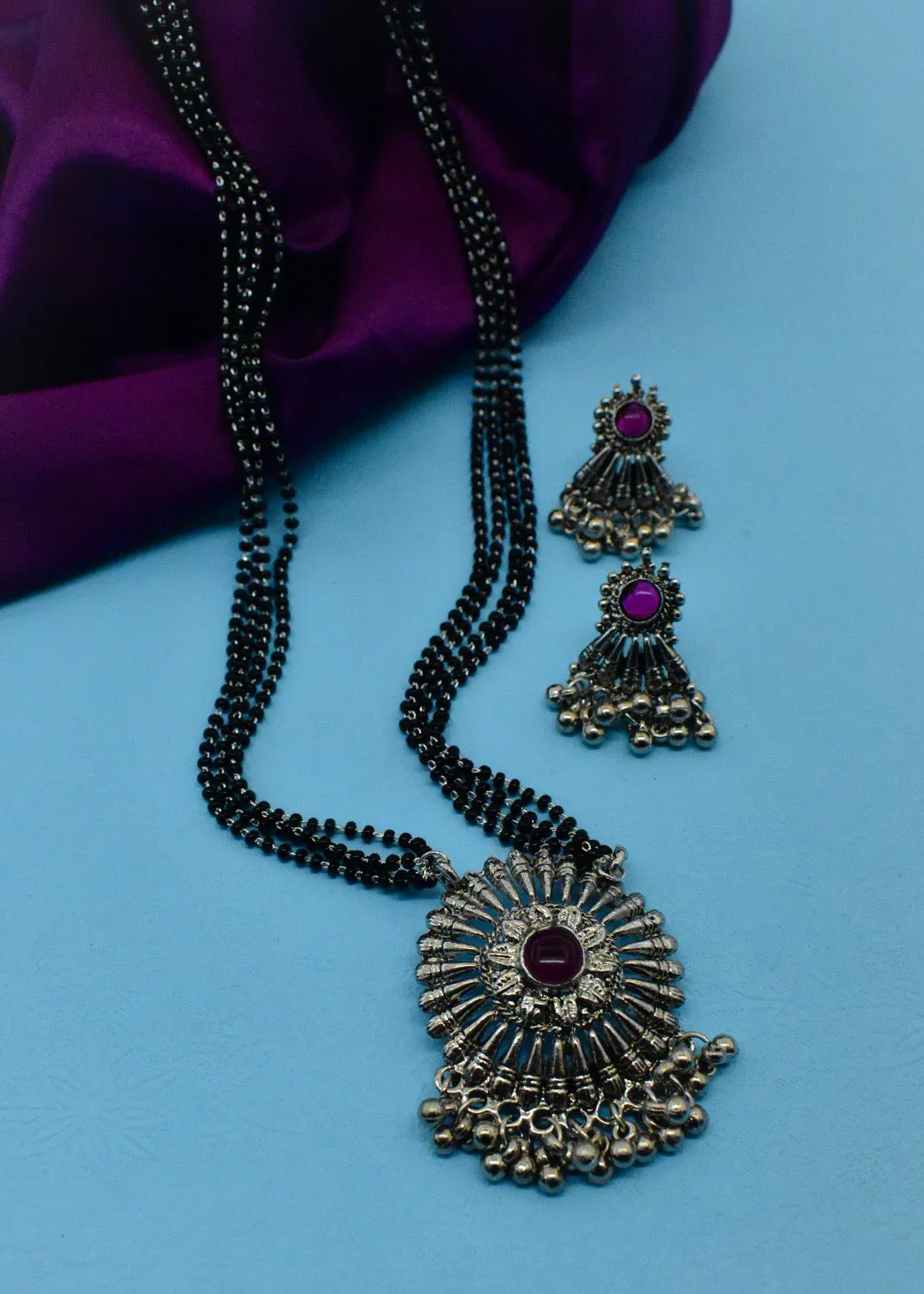 CIRCLE DESIGN OXIDISED MANGALSUTRA