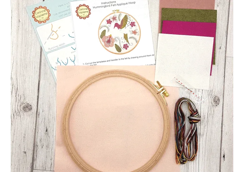 Corinne Lapierre - Applique Hoop Craft Kit Hummingbird