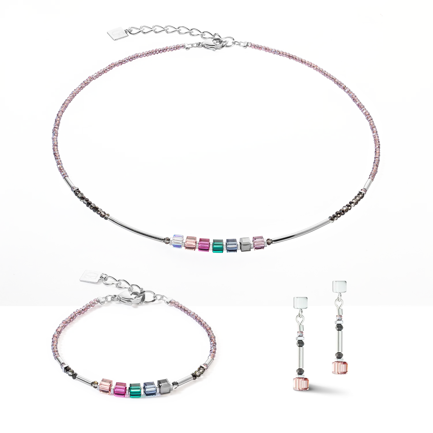 Cube Story Minimalistic Sparkling bracelet Multicolour Art Nouveau