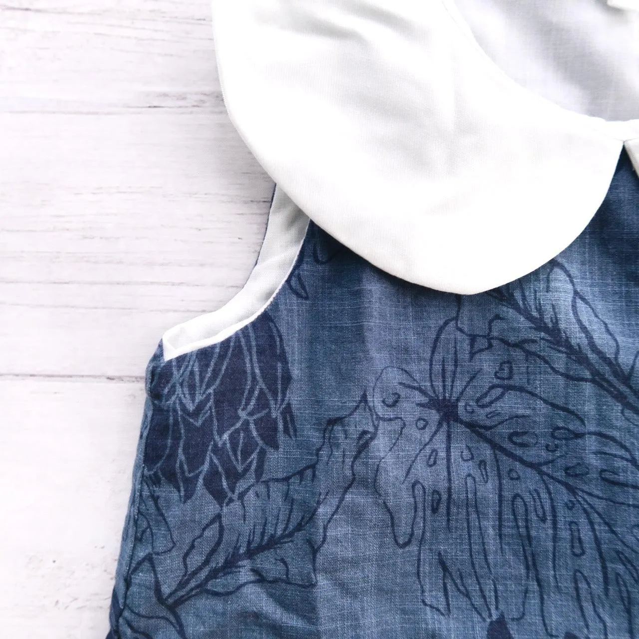 Daisy Dress in Navy Flowers Print