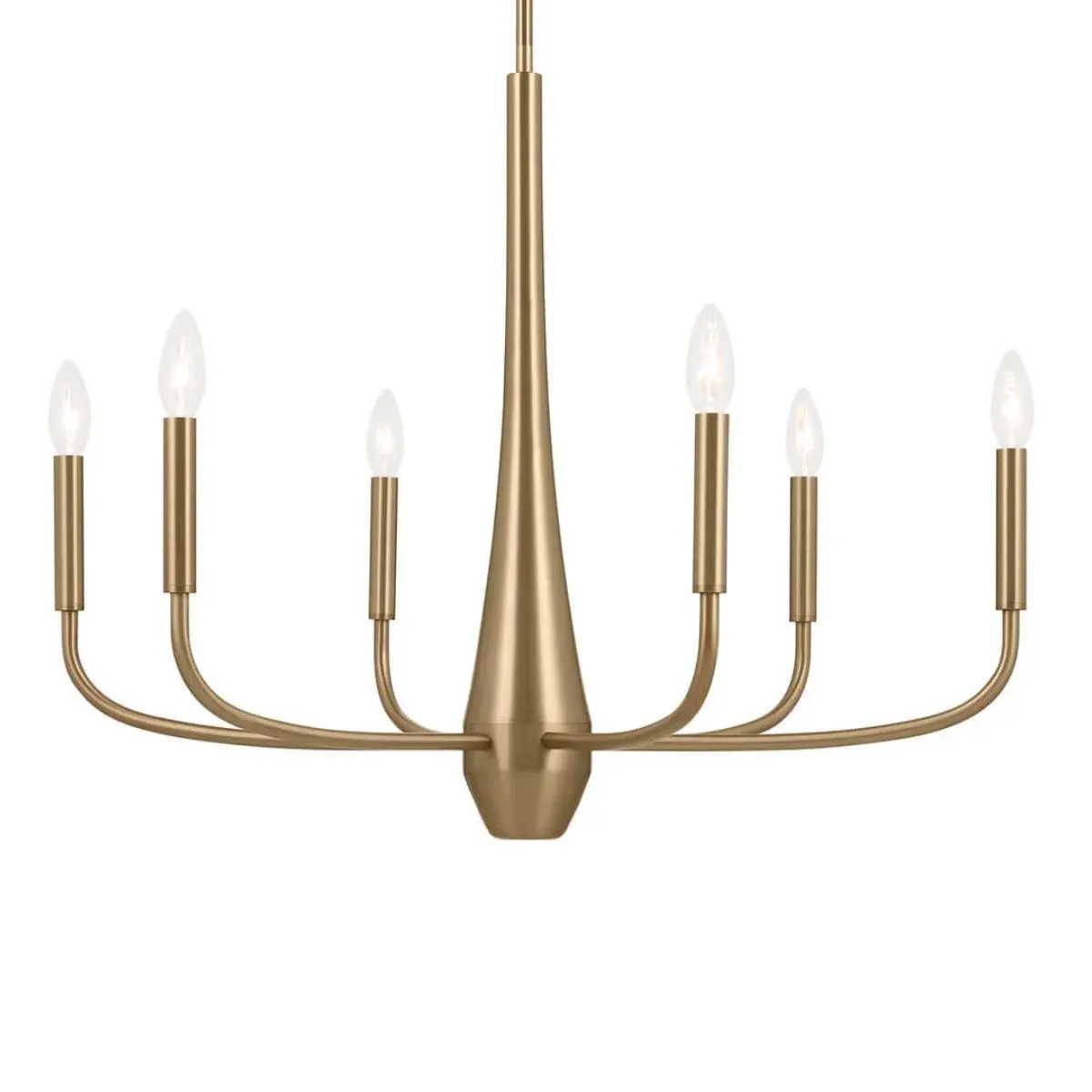 Deela 28" 6-Light Chandelier 1-Tier, Champagne Bronze Finish
