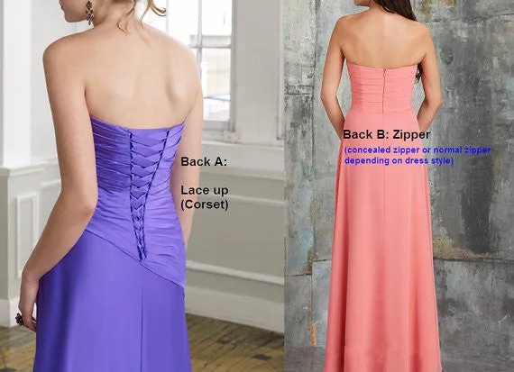 Deep Blue Chiffon Bridesmaid Dresses Custom Short Bridal Party Dress Formal Dress (BM837)