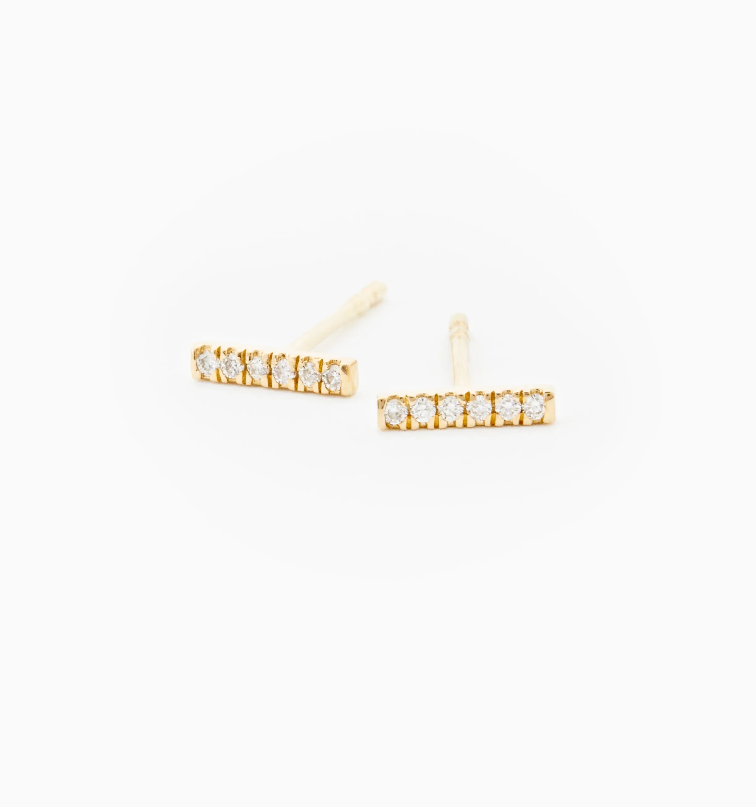 Diamond Bar Earrings