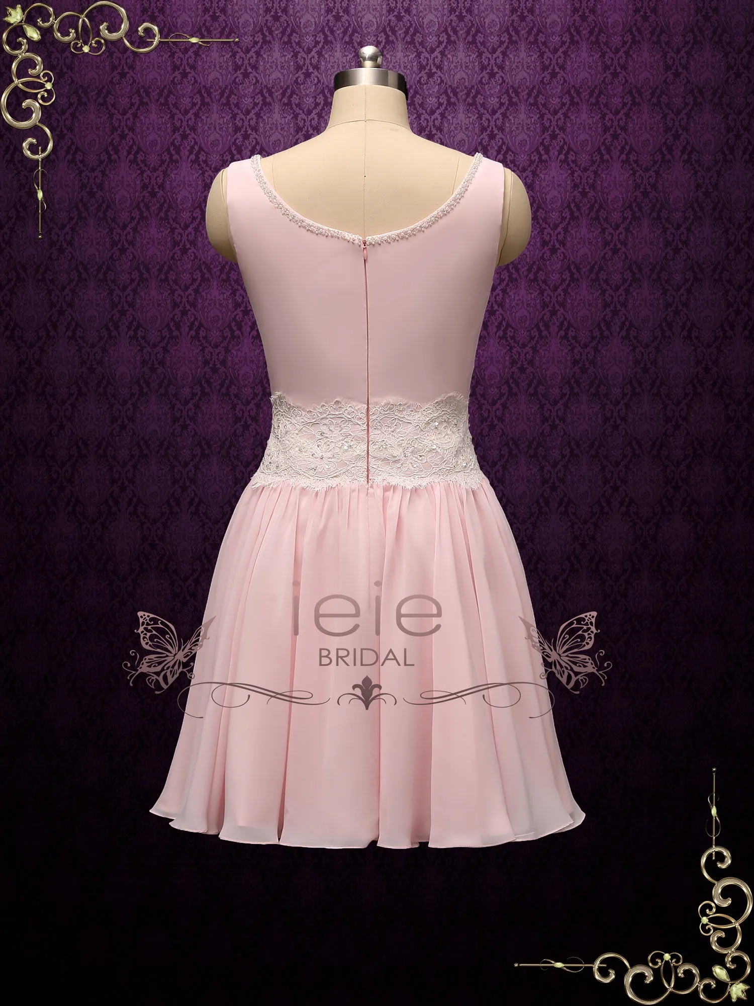 Dirty Dancing Pink Chiffon Rumba Dance Dress JEN