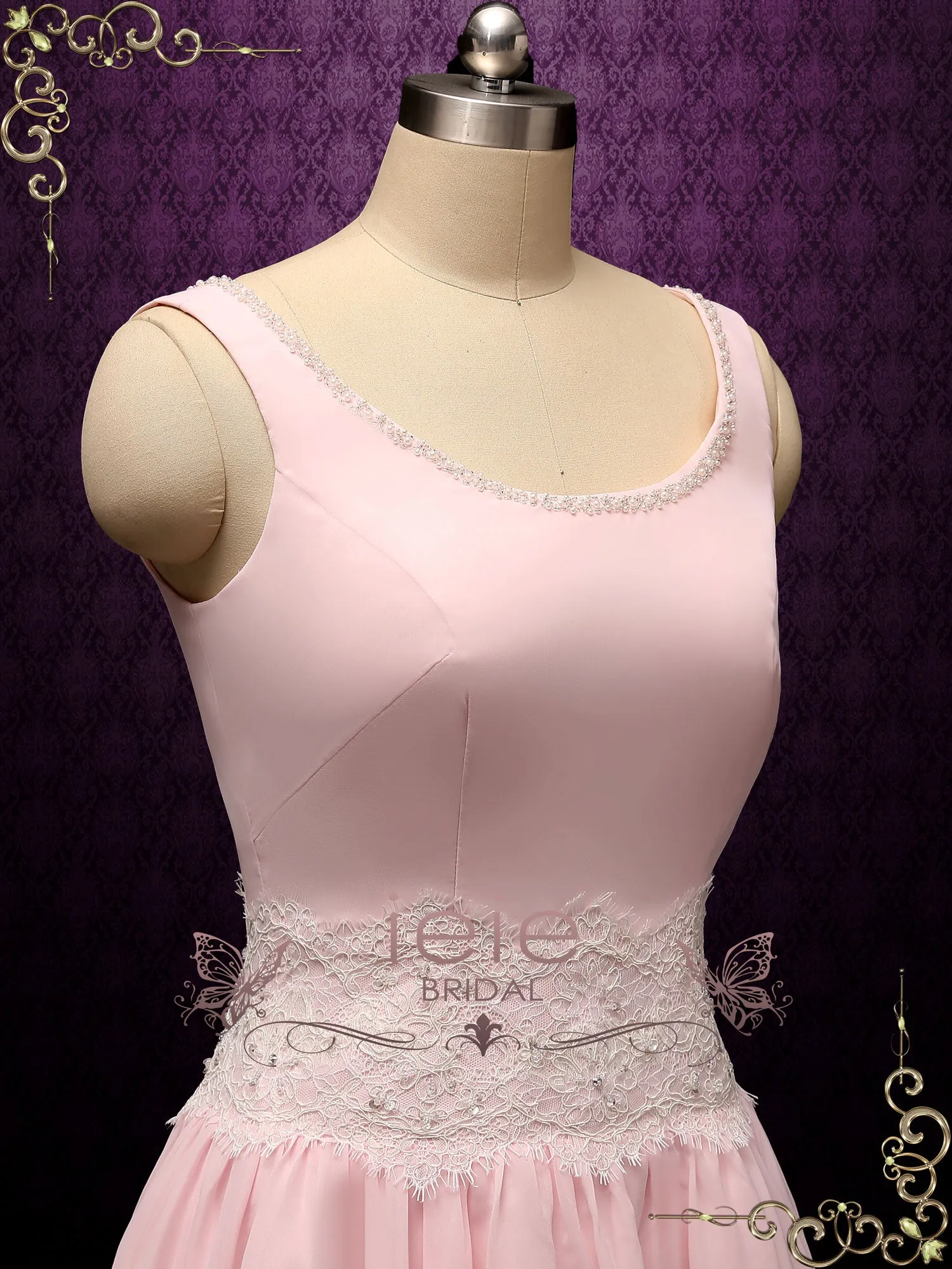 Dirty Dancing Pink Chiffon Rumba Dance Dress JEN