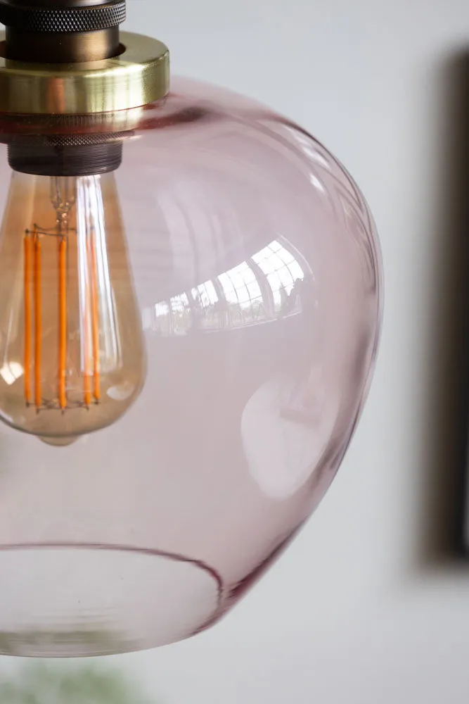 Easyfit Pink Glass Ceiling Light Shade