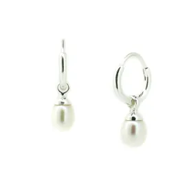 Eternal Summer Pearl Sleeper Earrings White