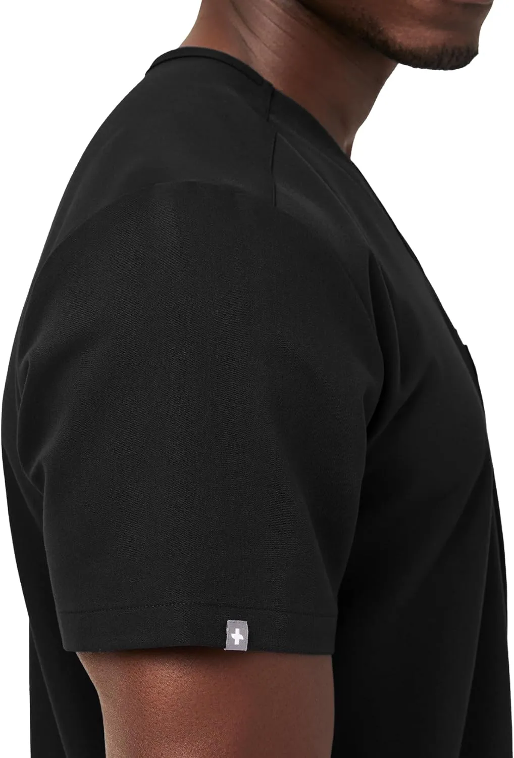 FIGS Leon Scrub Top for Men  3 Pockets, Tailored Fit, Modern V-Neck, 4-Way Stretch, Moisture-Wicking