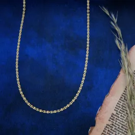 Gold 18 Inches Design Curb Chain 18KT - FKJCN18K8337