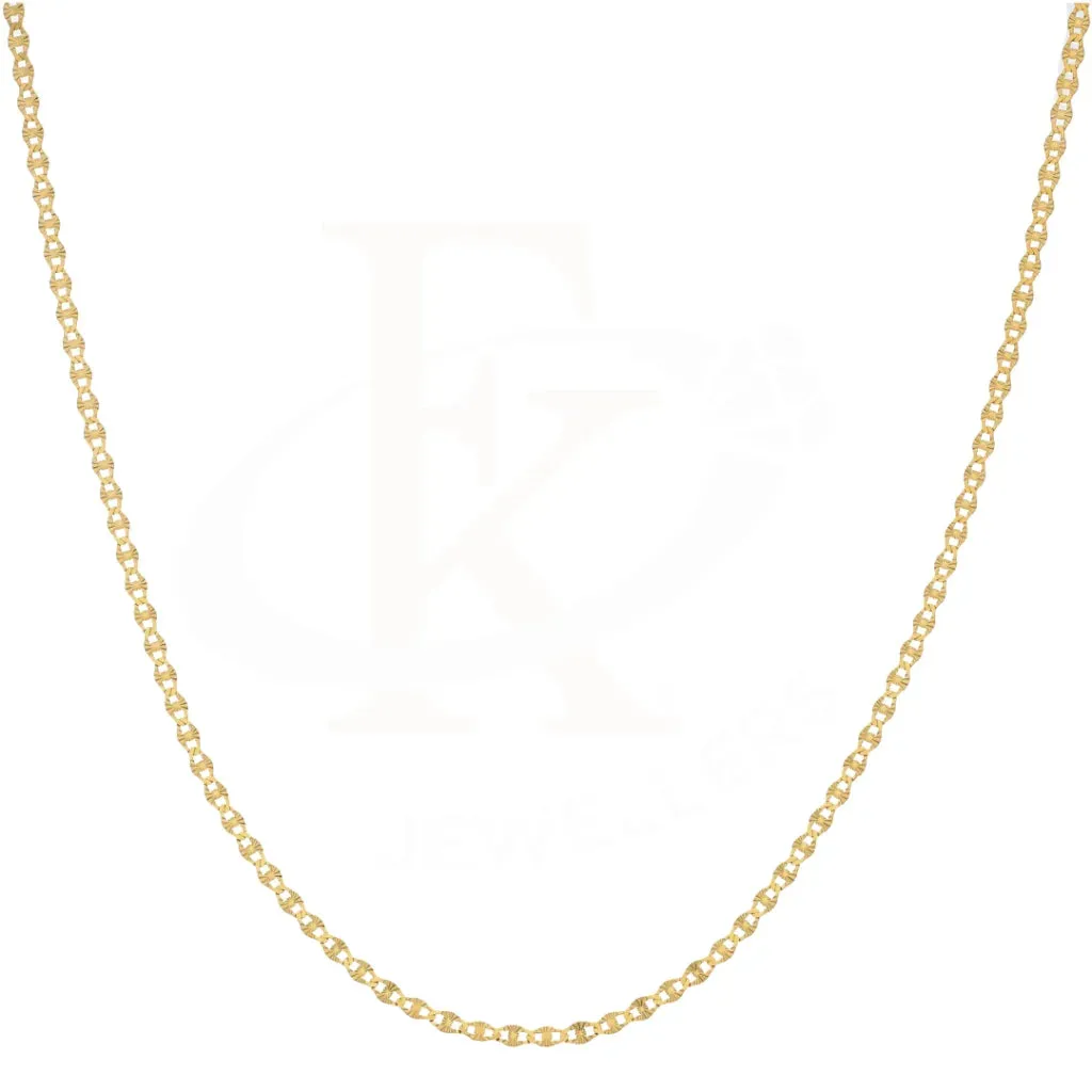 Gold 18 Inches Design Curb Chain 18KT - FKJCN18K8337