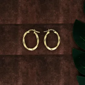 Gold Classic Design Earrings 18KT - FKJERN18K8316