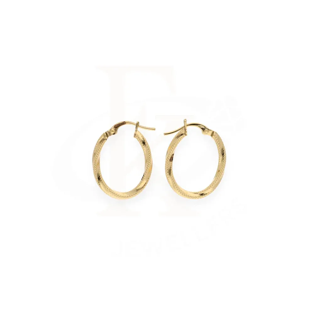 Gold Classic Design Earrings 18KT - FKJERN18K8316