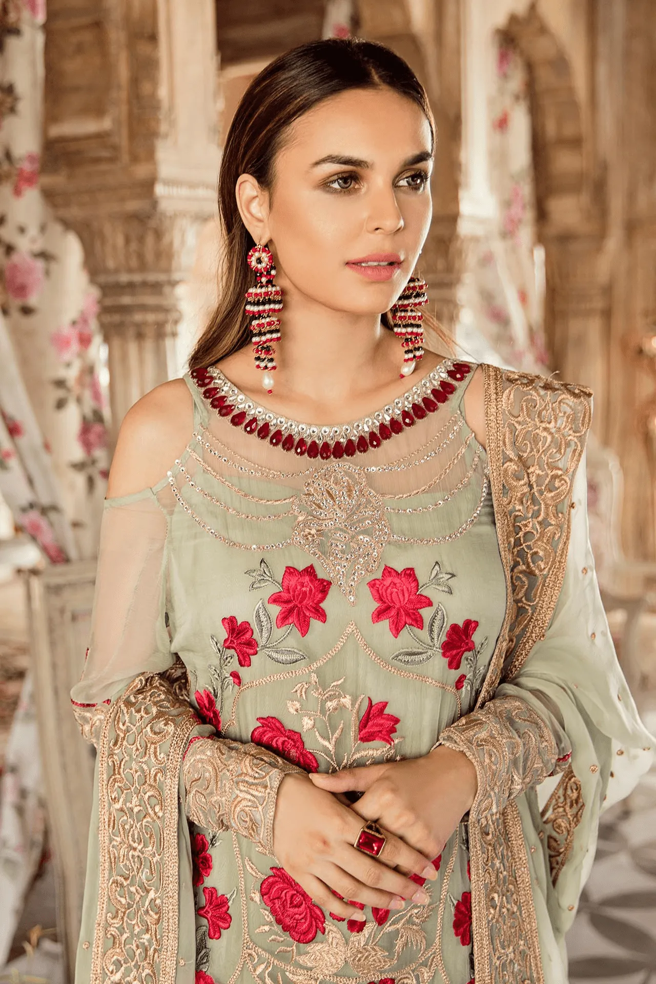 Imrozia Kaavish-E-Musavvir Luxury Chiffon Collection 2019 – 802 Gul-e-Gulzaar