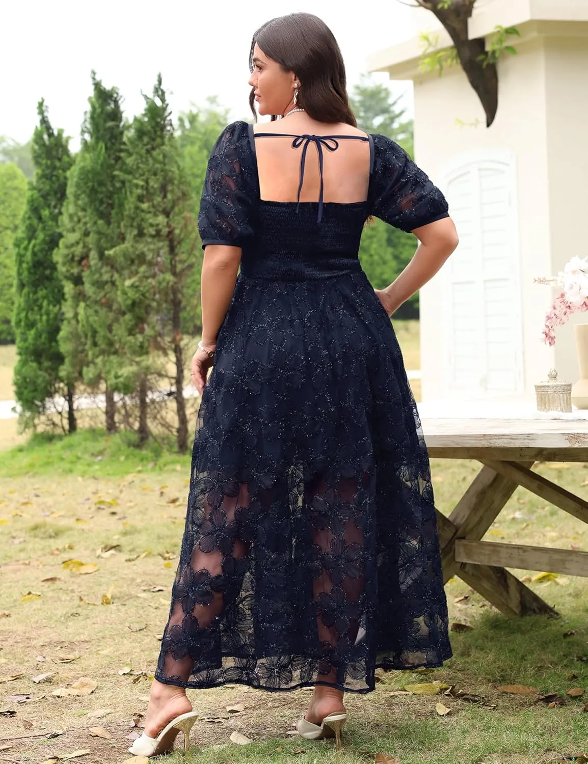 Lace Dresses for Women 2025 Elegant Classy Wedding Guest Cocktail Semi Formal Party Evening Floral Dresses