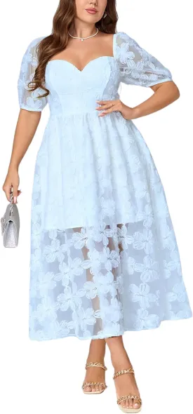 Lace Dresses for Women 2025 Elegant Classy Wedding Guest Cocktail Semi Formal Party Evening Floral Dresses