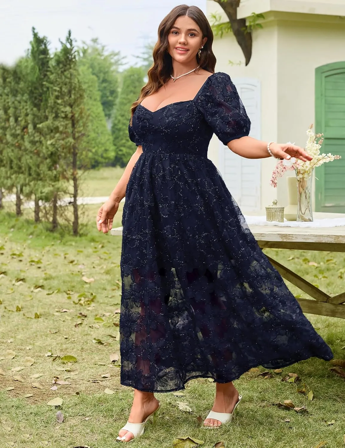 Lace Dresses for Women 2025 Elegant Classy Wedding Guest Cocktail Semi Formal Party Evening Floral Dresses